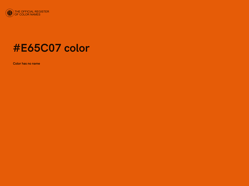 #E65C07 color image