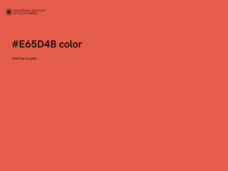 #E65D4B color image