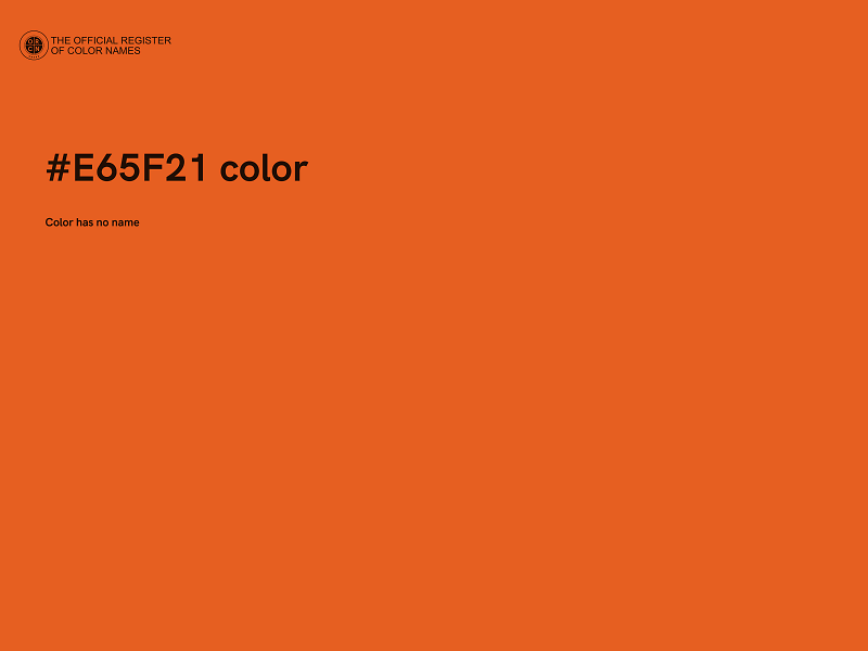 #E65F21 color image