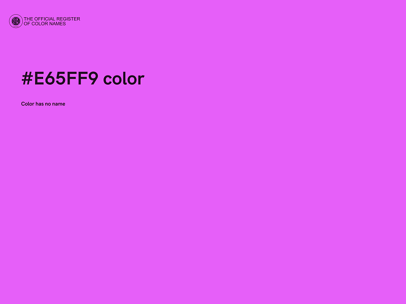 #E65FF9 color image