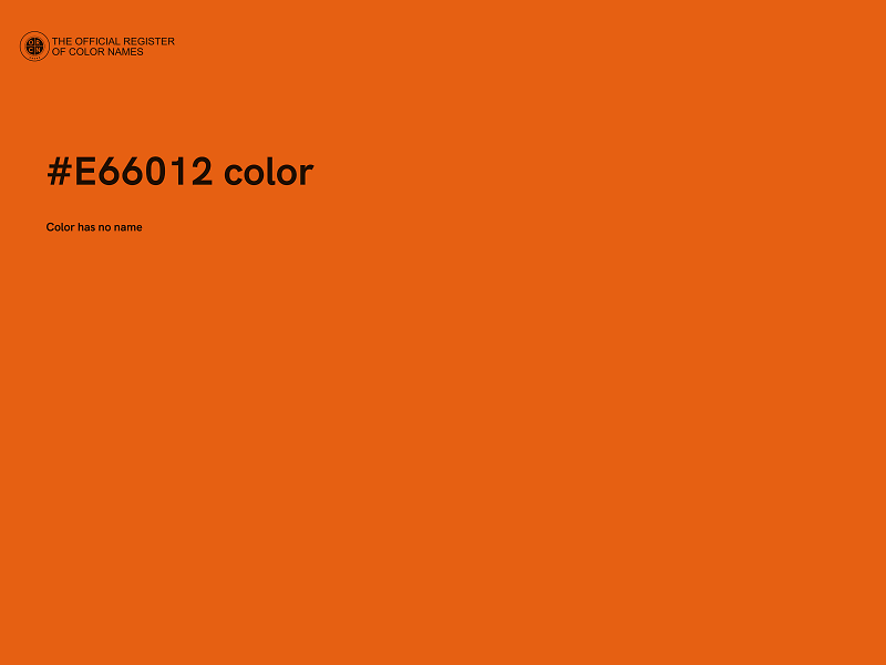#E66012 color image