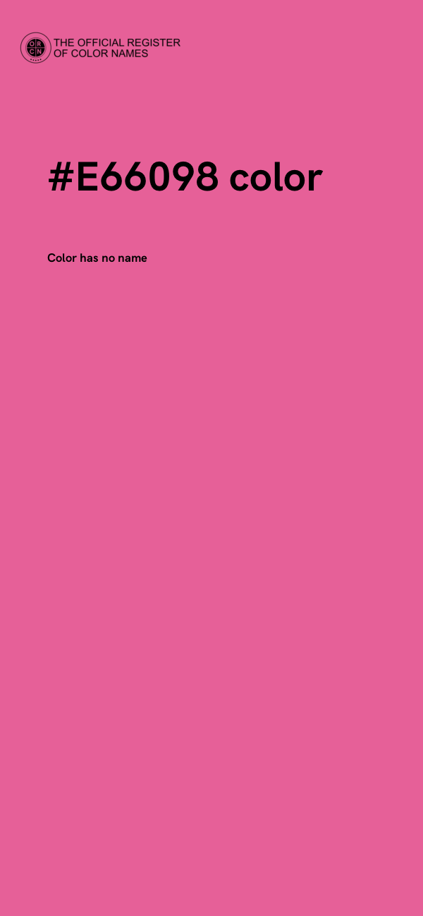 #E66098 color image