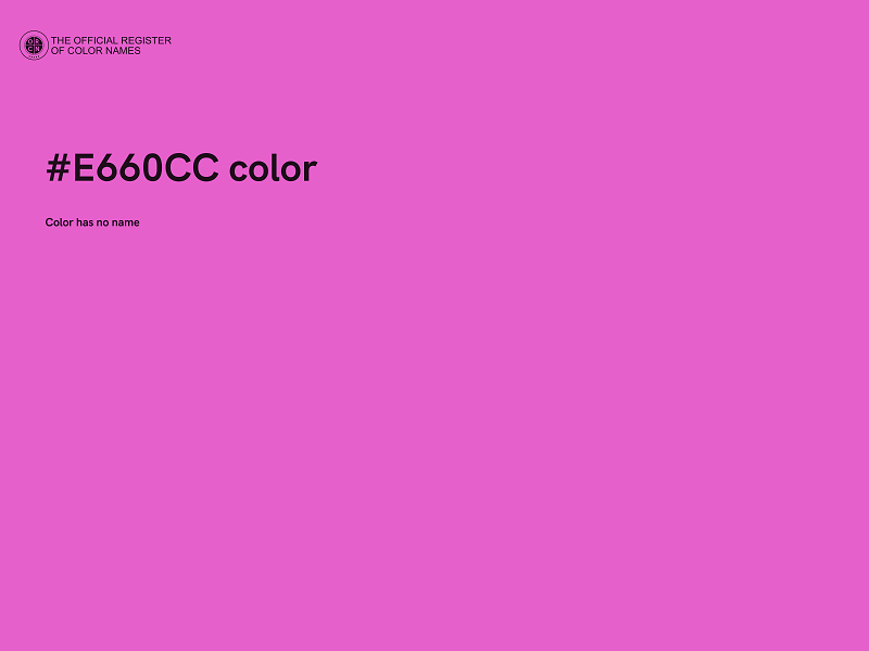 #E660CC color image