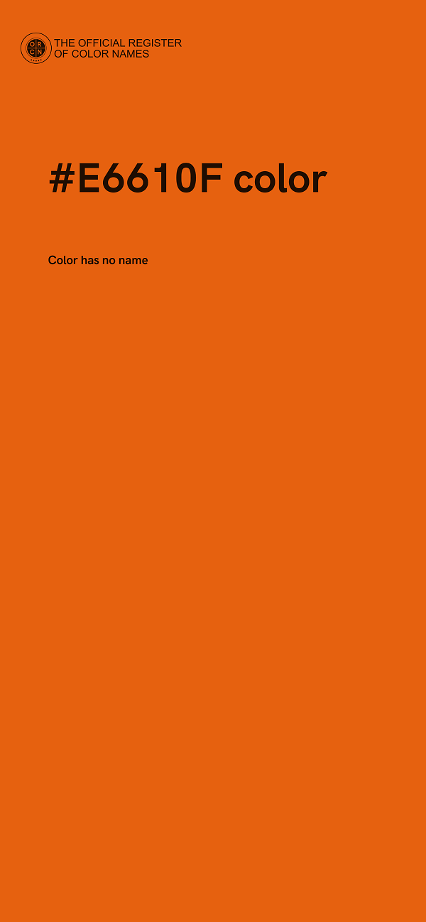 #E6610F color image