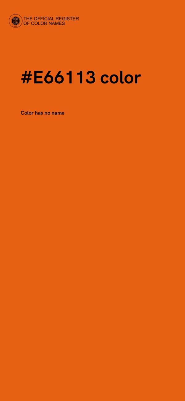 #E66113 color image