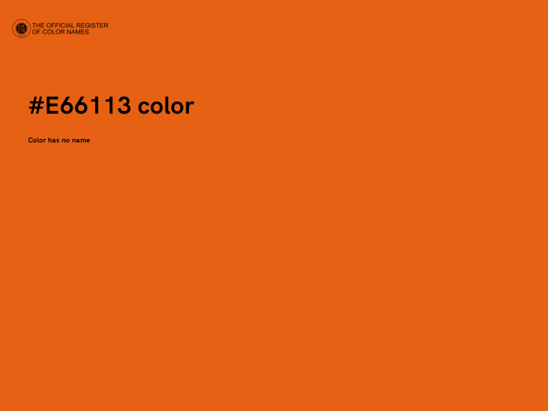 #E66113 color image
