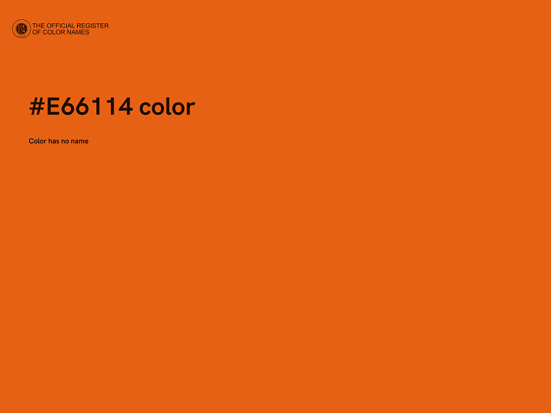 #E66114 color image