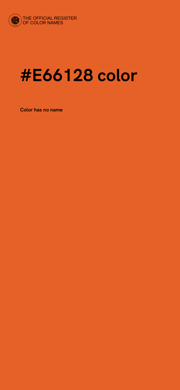 #E66128 color image