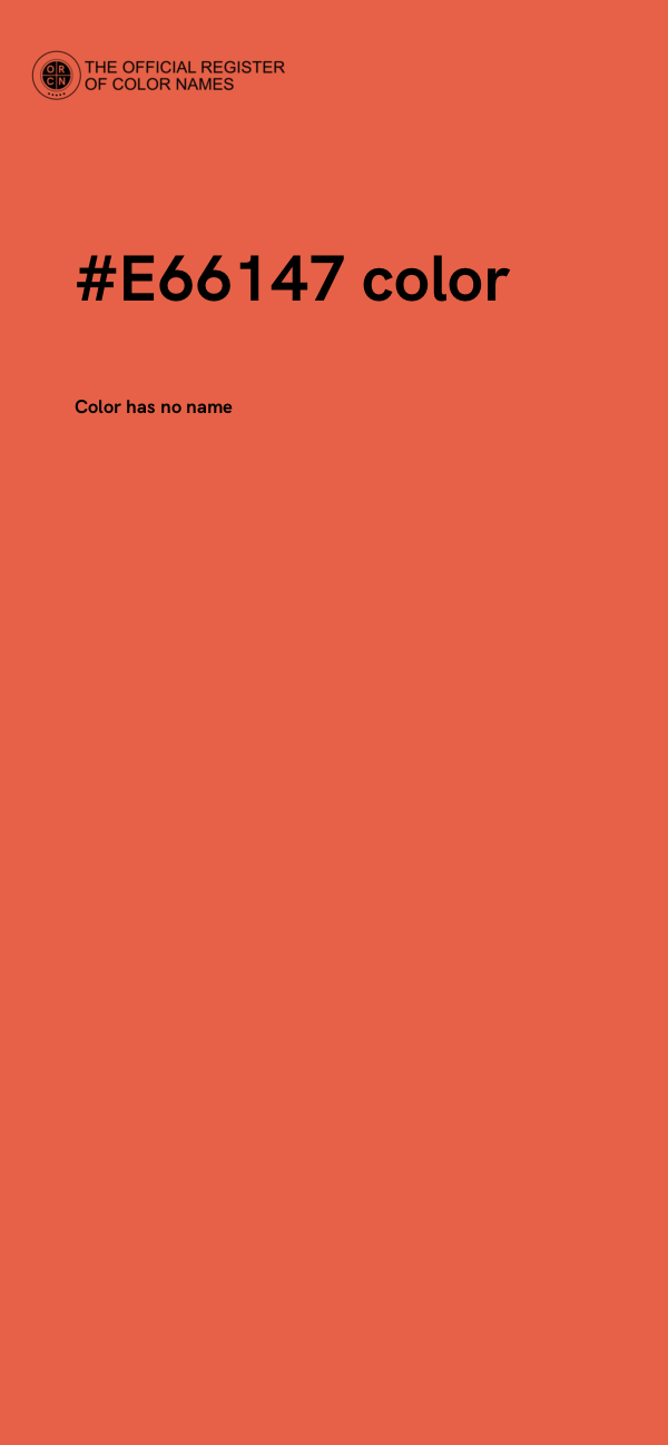 #E66147 color image
