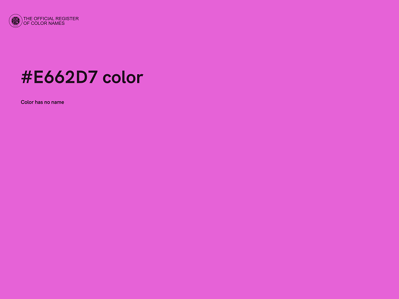 #E662D7 color image