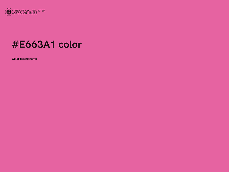 #E663A1 color image