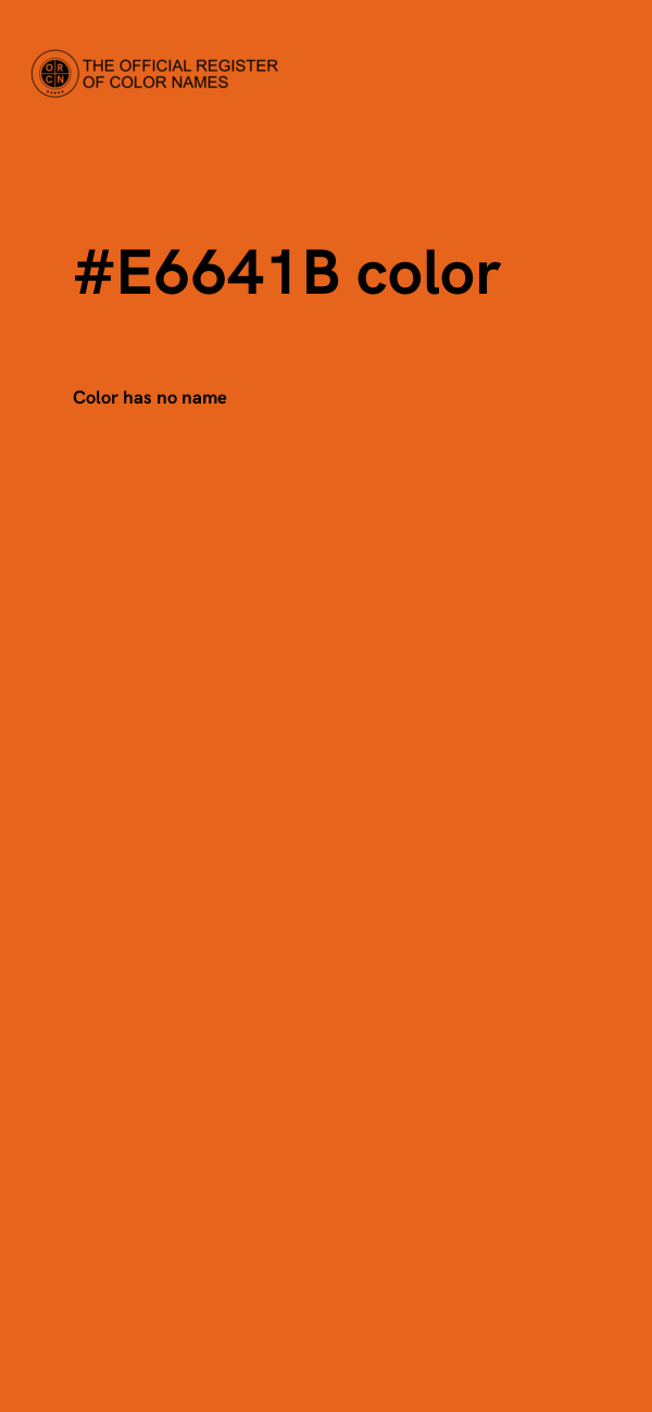 #E6641B color image