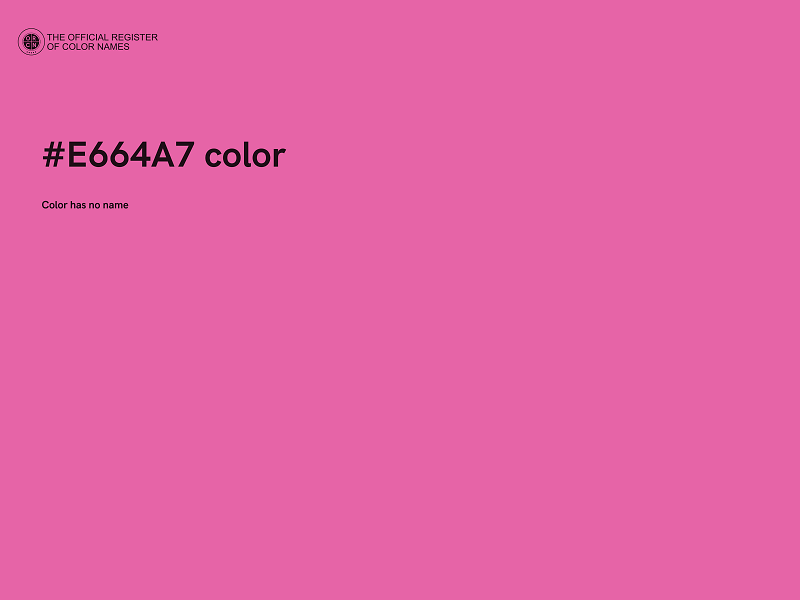 #E664A7 color image