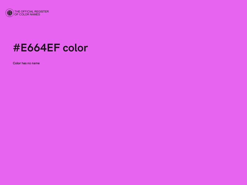 #E664EF color image