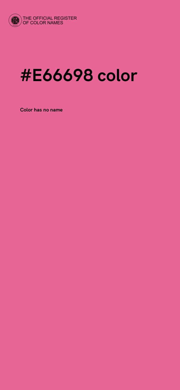 #E66698 color image