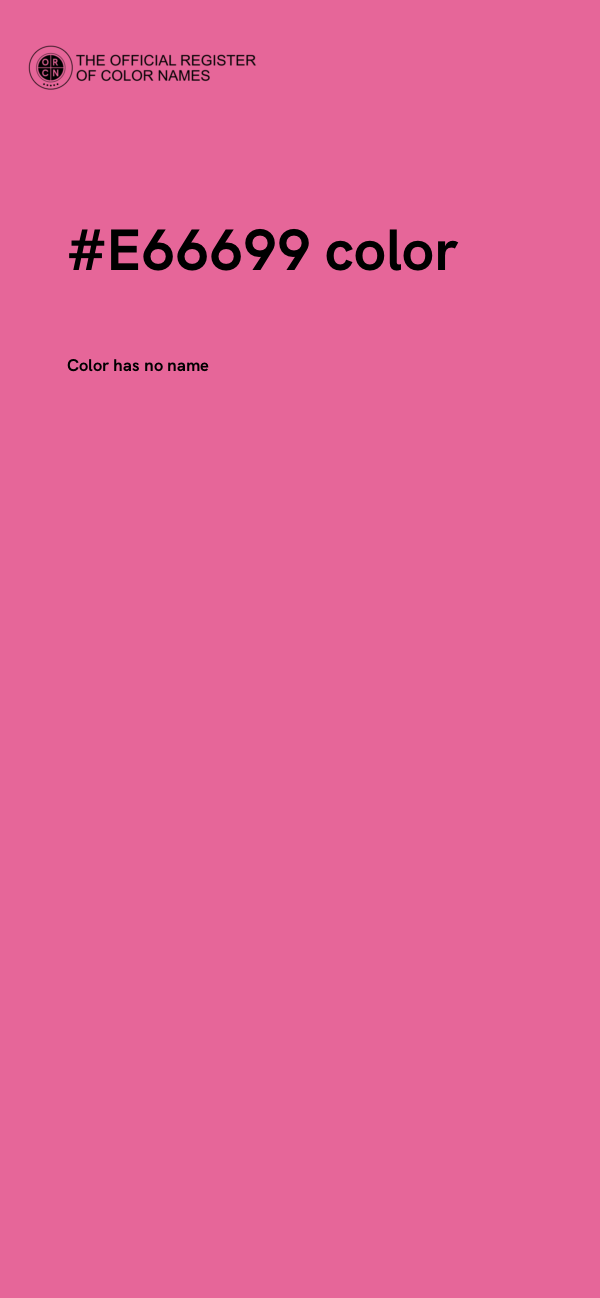 #E66699 color image