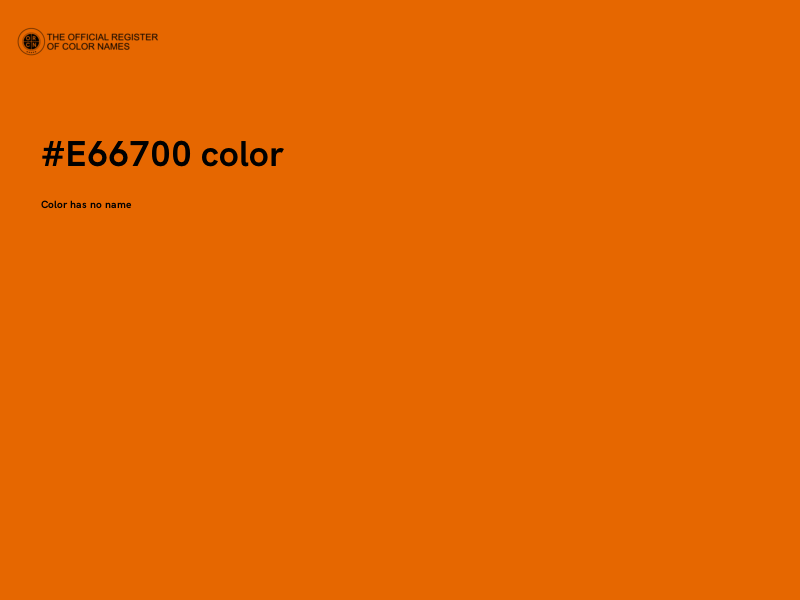 #E66700 color image