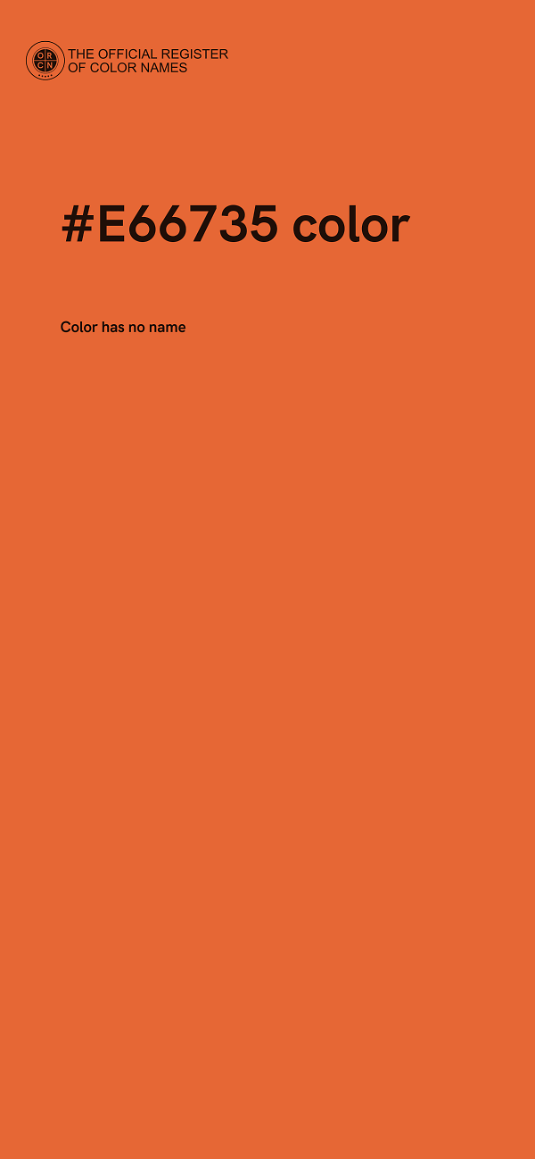 #E66735 color image