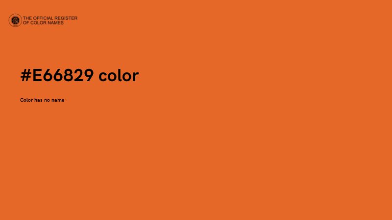 #E66829 color image