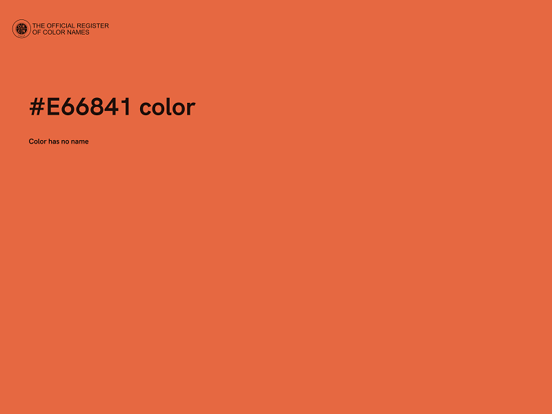 #E66841 color image