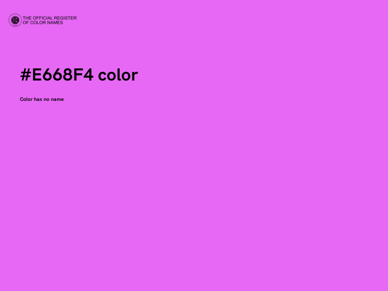 #E668F4 color image