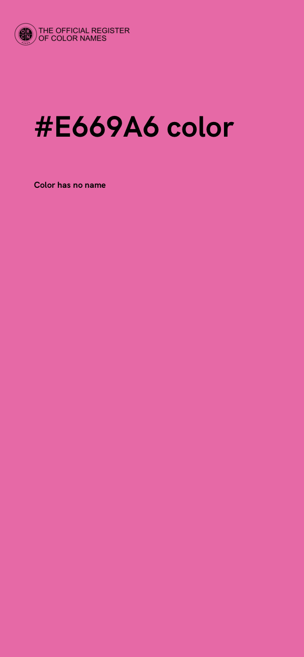 #E669A6 color image