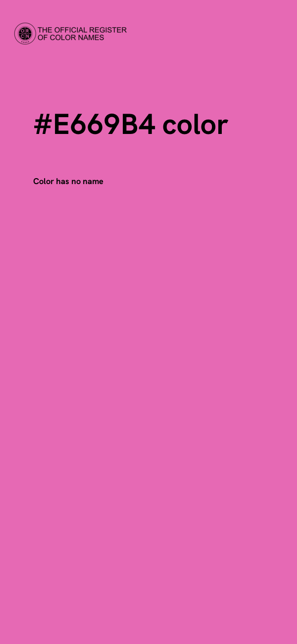#E669B4 color image