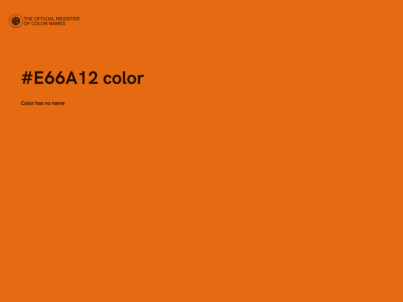 #E66A12 color image