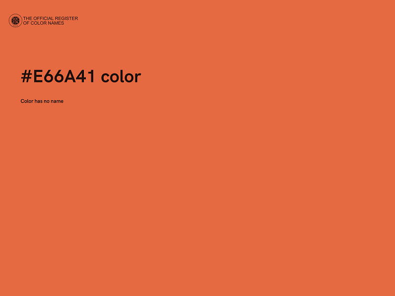 #E66A41 color image