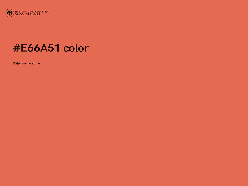 #E66A51 color image