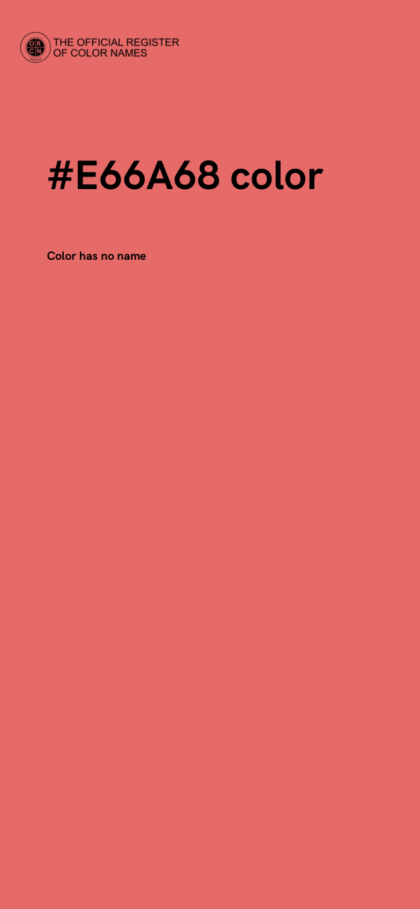 #E66A68 color image