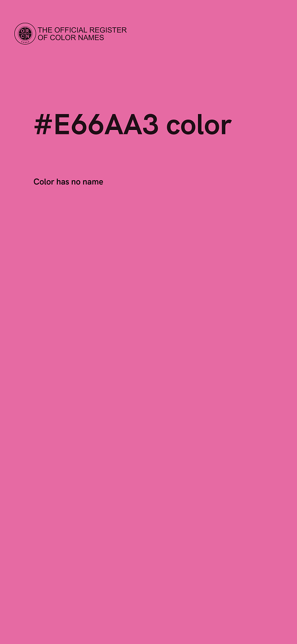 #E66AA3 color image
