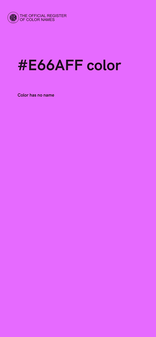 #E66AFF color image
