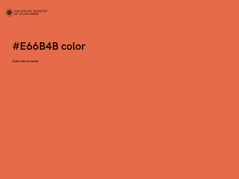 #E66B4B color image