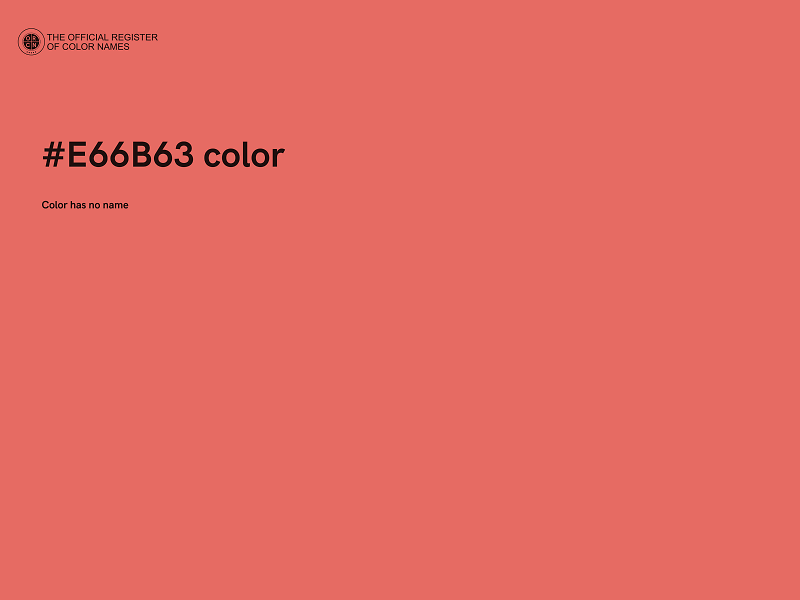 #E66B63 color image