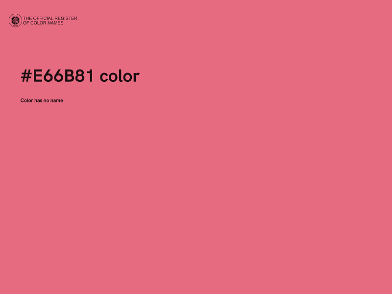 #E66B81 color image