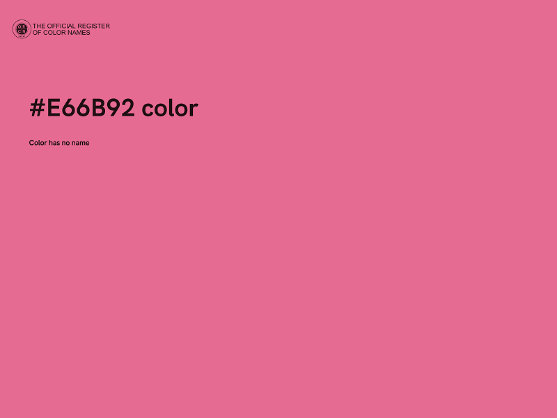 #E66B92 color image