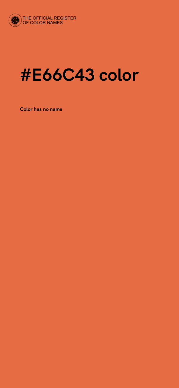 #E66C43 color image