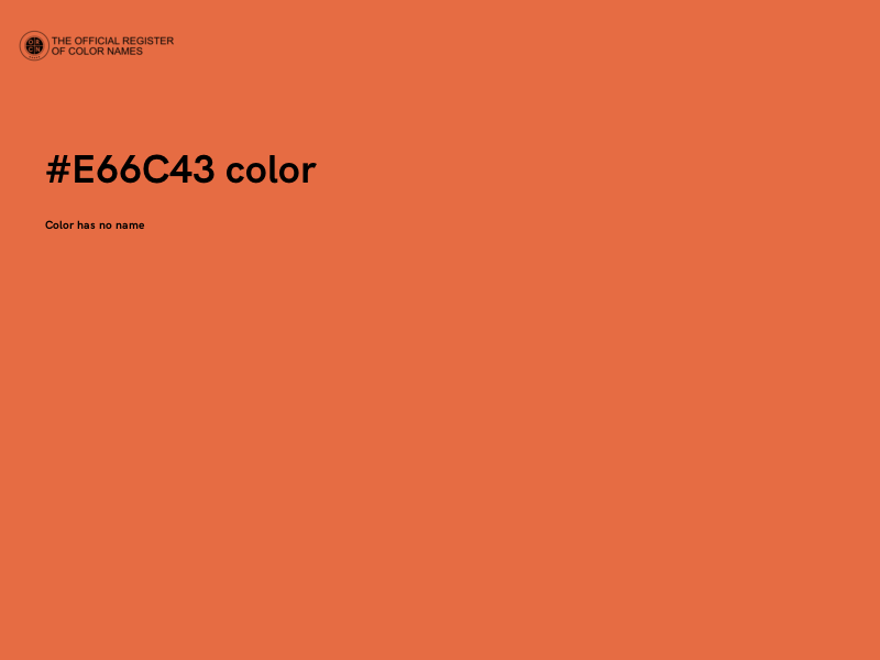 #E66C43 color image