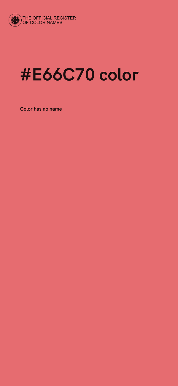 #E66C70 color image