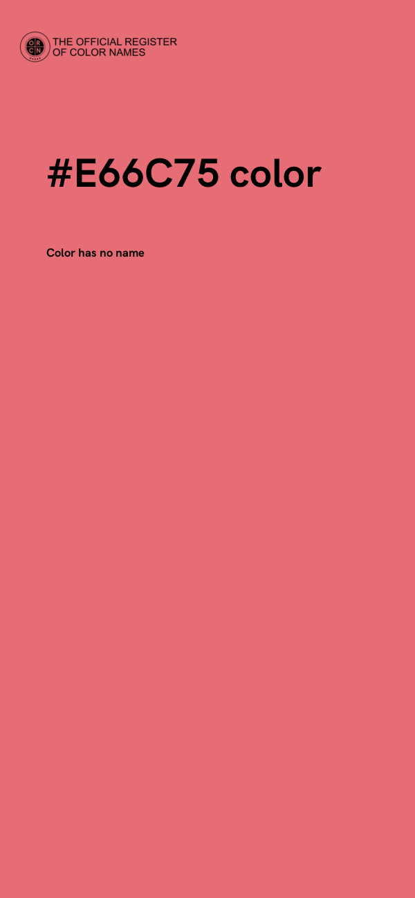 #E66C75 color image