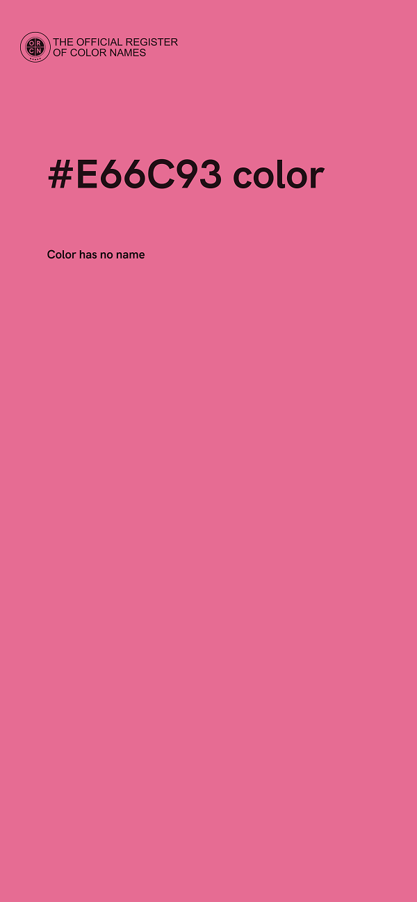 #E66C93 color image