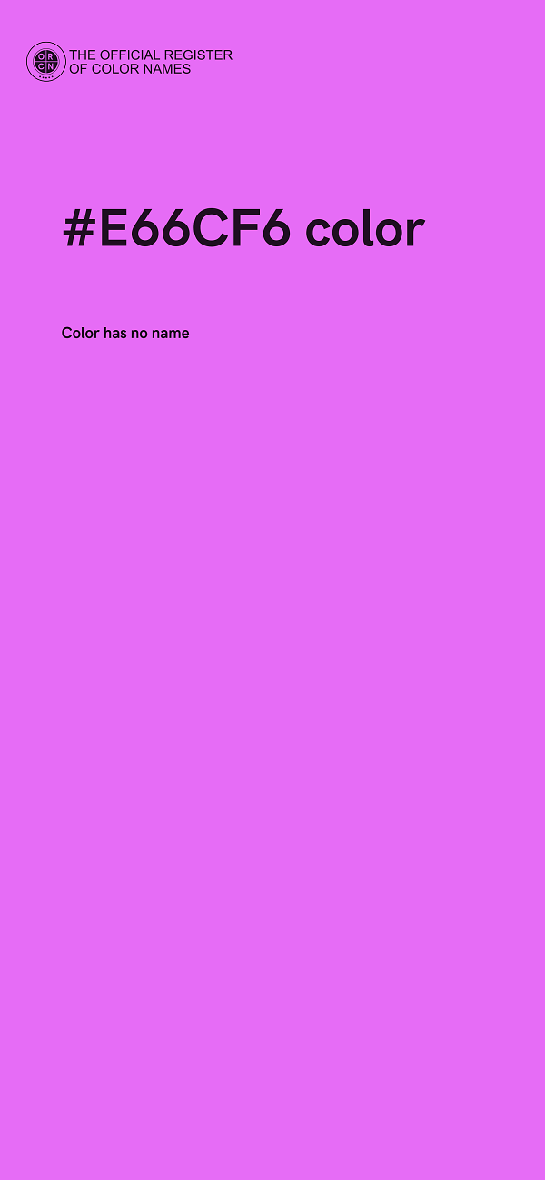 #E66CF6 color image