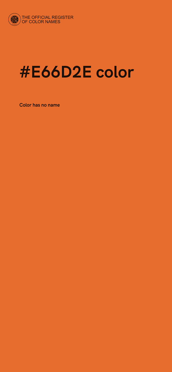 #E66D2E color image