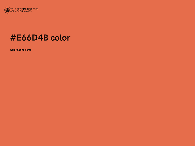 #E66D4B color image
