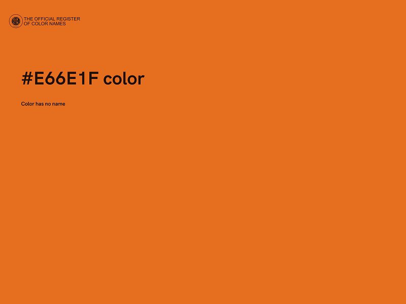 #E66E1F color image