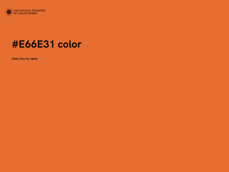 #E66E31 color image
