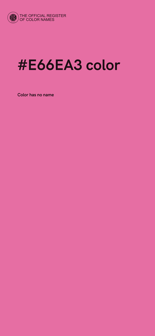 #E66EA3 color image