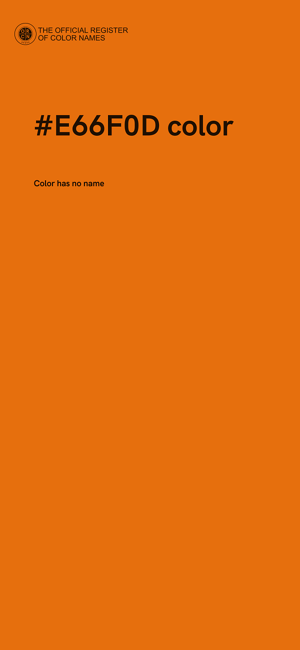 #E66F0D color image