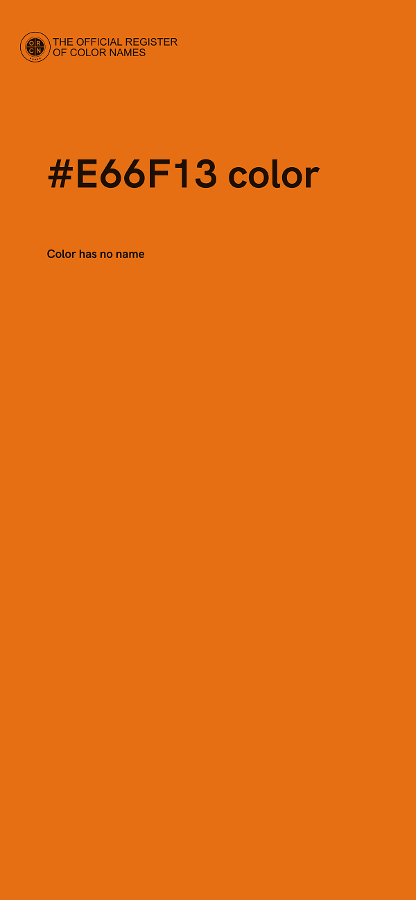 #E66F13 color image